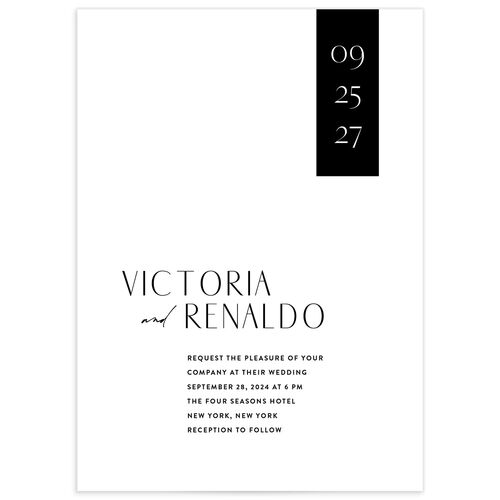 Our Time Wedding Invitations by Vera Wang - Pure White