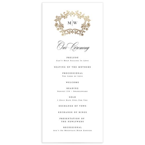 Opulences Wedding Programs by Vera Wang - Pure White
