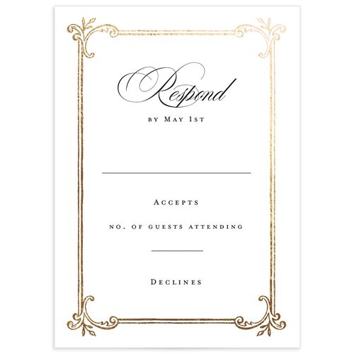 Opulences Wedding Response Cards by Vera Wang - Pure White