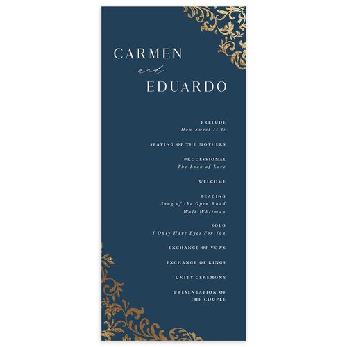 Bolero Wedding Programs by Vera Wang - Moody Blue