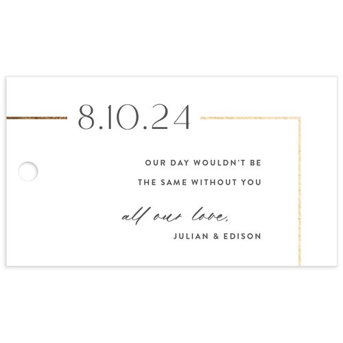 Modern Minimalist Favor Gift Tags by Vera Wang - Pure White