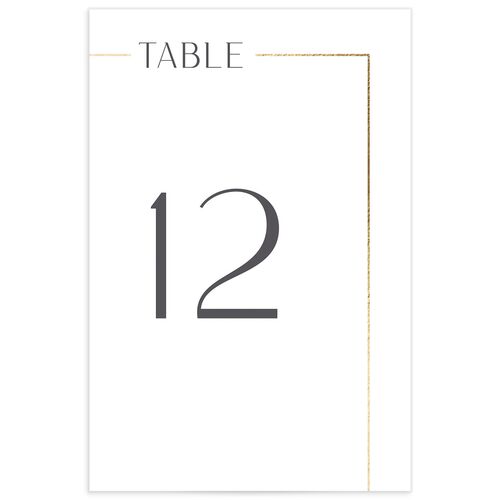 Modern Minimalist Table Numbers by Vera Wang - Pure White