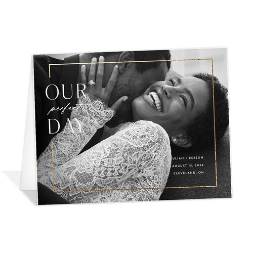 Modern Minimalist Thank You Cards by Vera Wang - Pure White