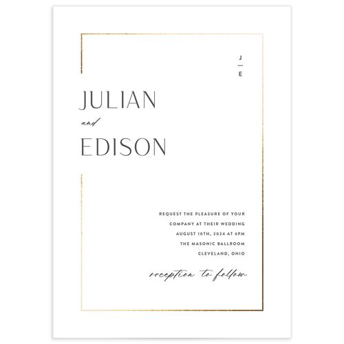 Modern Minimalist Wedding Invitations by Vera Wang - Pure White