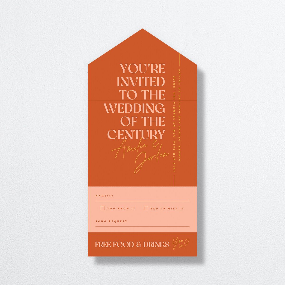 Wedding Of The Century AllinOne Wedding Invitations