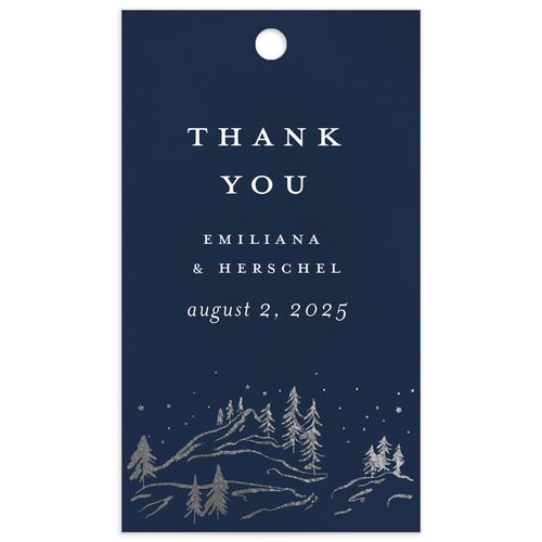 Mountain Sky Favor Gift Tags - Navy