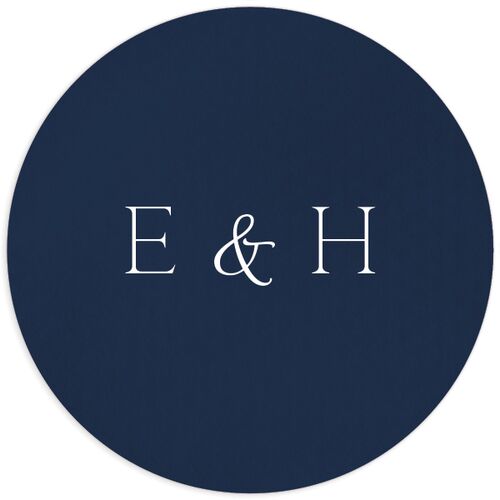Mountain Sky Wedding Stickers - Navy