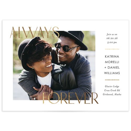 Always & Forever Wedding Invitations - Pure White
