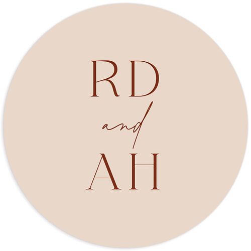 Harvest Crescent Wedding Stickers - Champagne