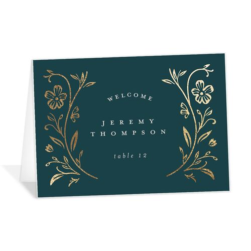 Storybook Filigree Place Cards - Dark Night