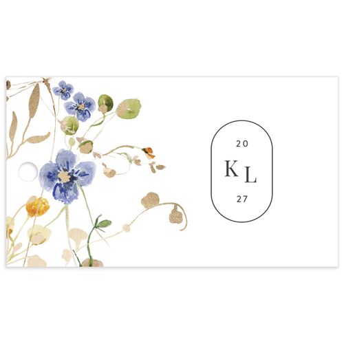 Glistening Wildflower Favor Gift Tags - Pure White
