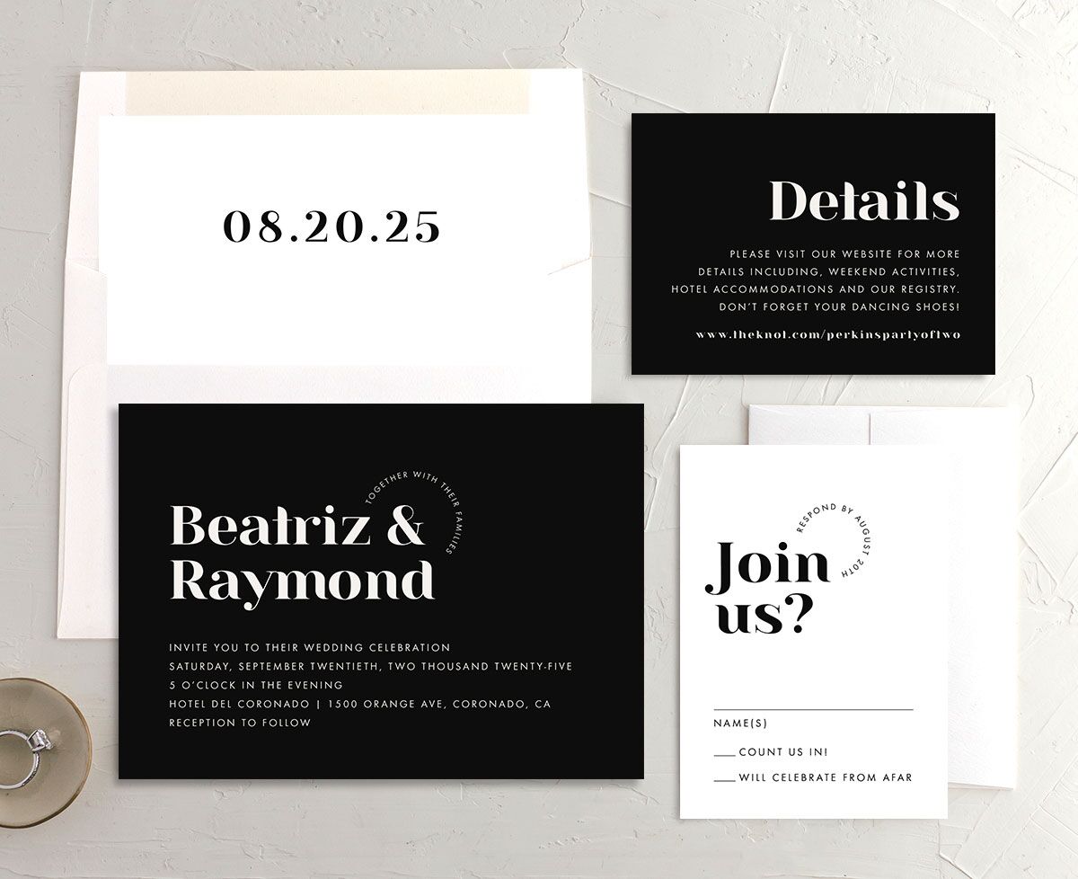 Simply Bold Wedding Invitations