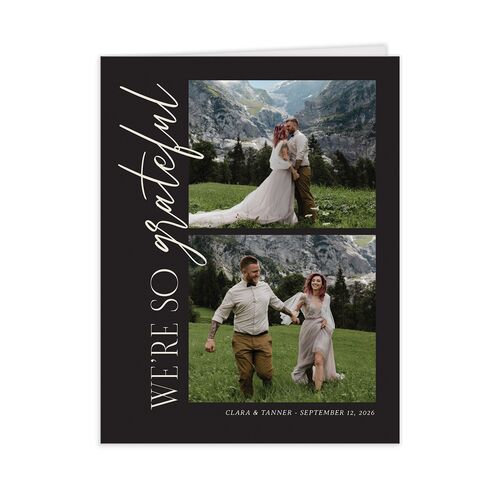 Ornate Garden Thank You Cards - Garnet