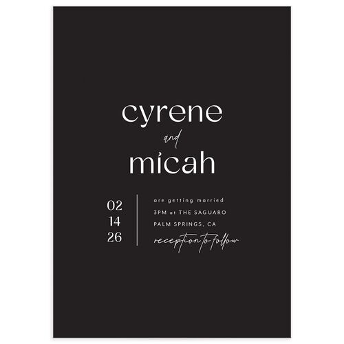 Simply Stated Wedding Invitations - Licorice