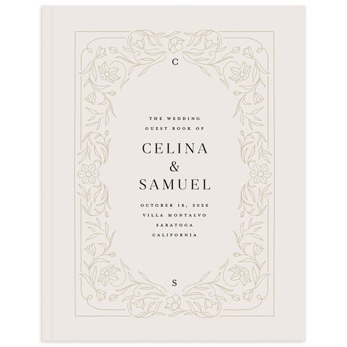 Floral Opulence Guest Books - Champagne