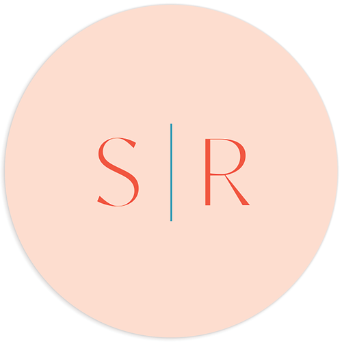 Color del Amor Wedding Stickers - Salmon
