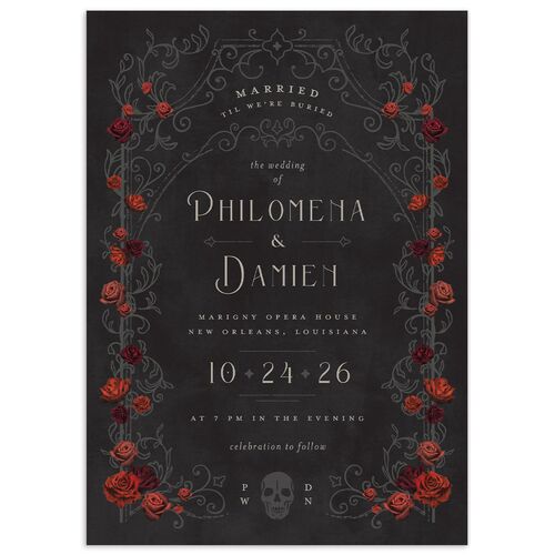 Gothic Gate Wedding Invitations - Licorice
