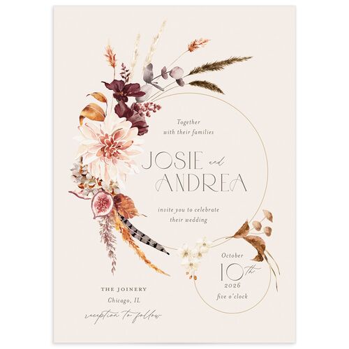 Eclectic Adornment Wedding Invitations - Peony