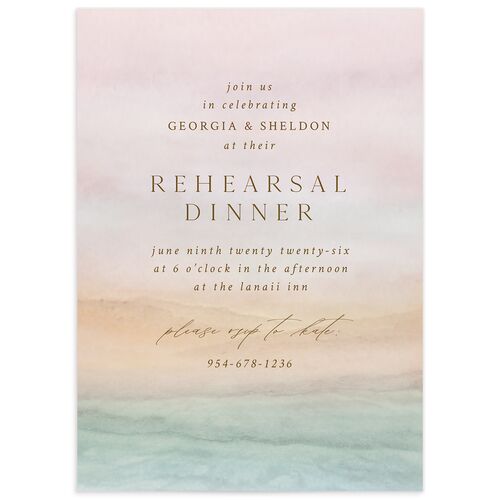 Ethereal Sunset Rehearsal Dinner Invitations - Peach Fuzz