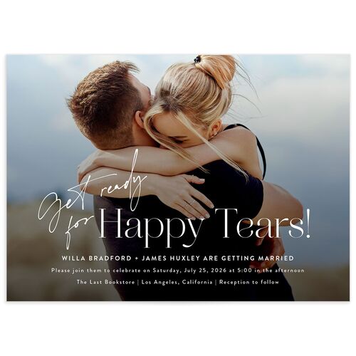 Happy Tears Wedding Invitations  - Licorice