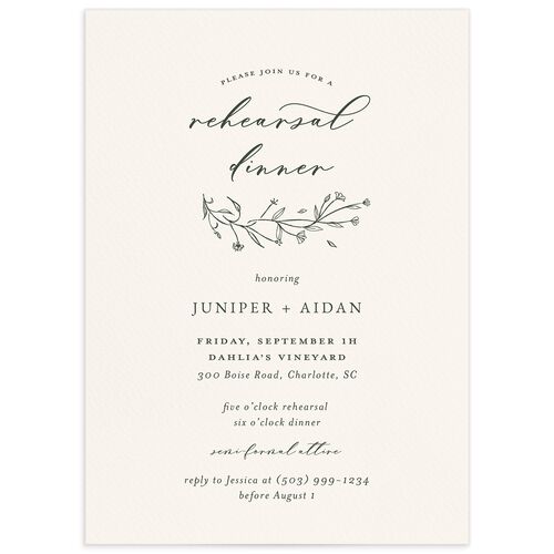 Gilded Monogram Rehearsal Dinner Invitations - Dark Camo