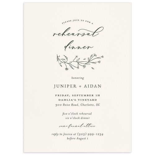 Gilded Monogram Rehearsal Dinner Invitations - Dark Camo