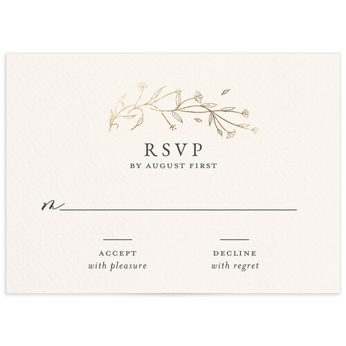 Gilded Monogram Wedding Response Cards - Dark Camo