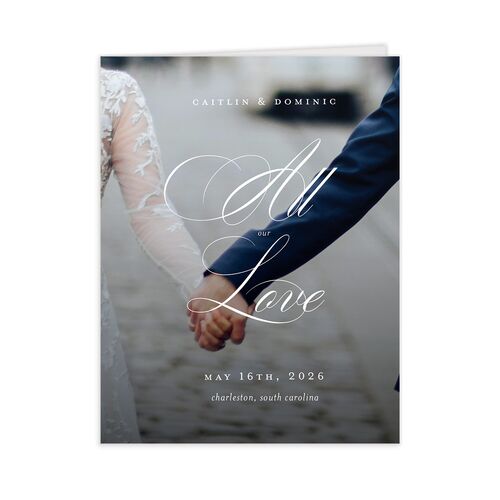 Classic Flourish Thank You Cards - Pure White