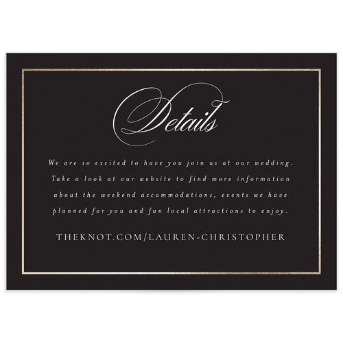 Timeless Frame Wedding Enclosure Cards - Pure White
