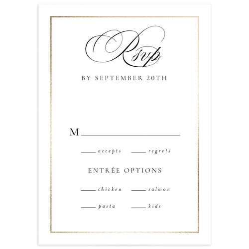 Timeless Frame Wedding Response Cards - Pure White