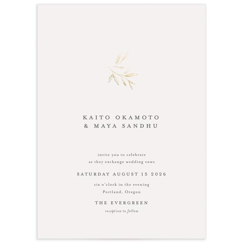 Shining Sprig Wedding Invitations - Mist