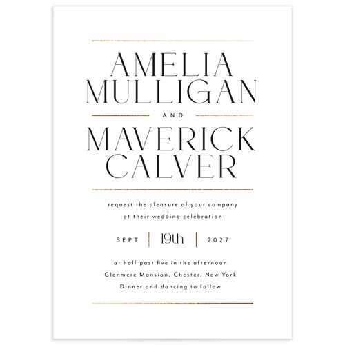 Estate Wedding Invitations - Pure White