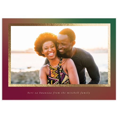 Kwanzaa Hues Holiday Cards - Merlot
