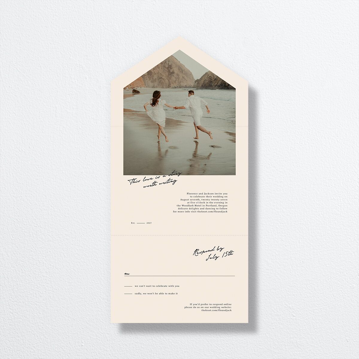 Vintage Film All-in-One Wedding Invitations