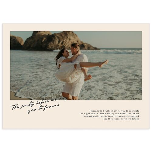 Vintage Film Rehearsal Dinner Invitations - Sand