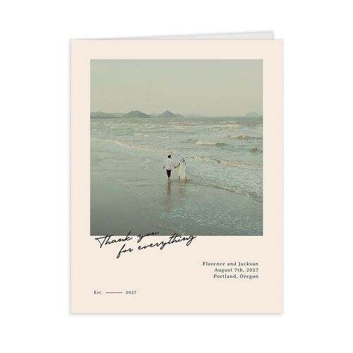 Vintage Film Thank You Cards - Sand