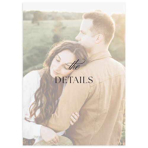 Classic Picture Wedding Enclosure Cards - Pure White