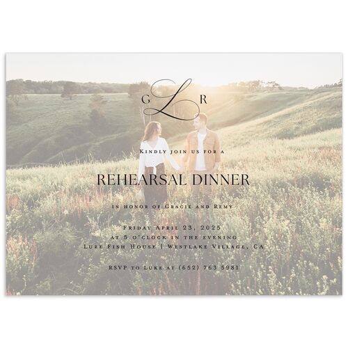 Classic Picture Rehearsal Dinner Invitations - Pure White