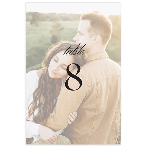 Classic Picture Table Numbers - Pure White