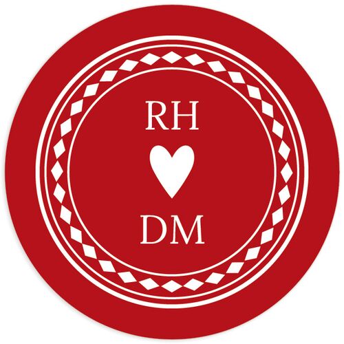 Las Vegas Playing Card Wedding Stickers - Jewel Red