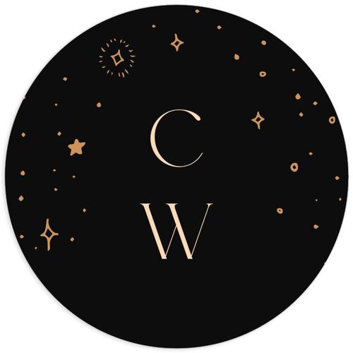Celestial Galaxy Wedding Stickers - Midnight