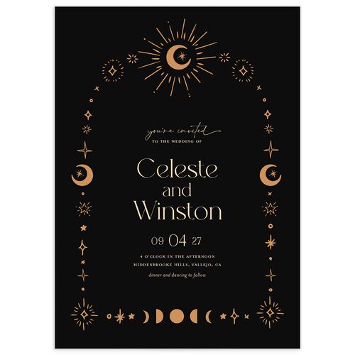 Celestial Galaxy Wedding Invitations - Midnight