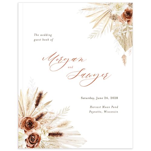 Western Floral Guest Books - Terracotta