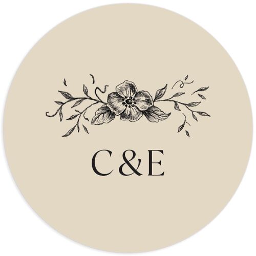 Antique Victorian Wedding Stickers - Sand