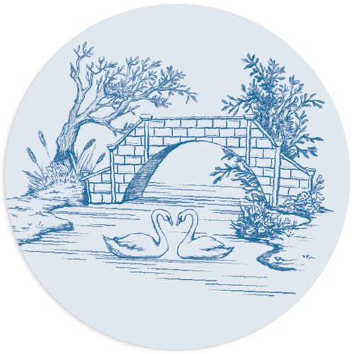 Elegant Antique Toile Frame Wedding Stickers by Bridgerton - Cruise