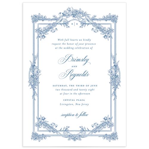 Elegant Antique Toile Frame Wedding Invitations by Bridgerton - Cruise