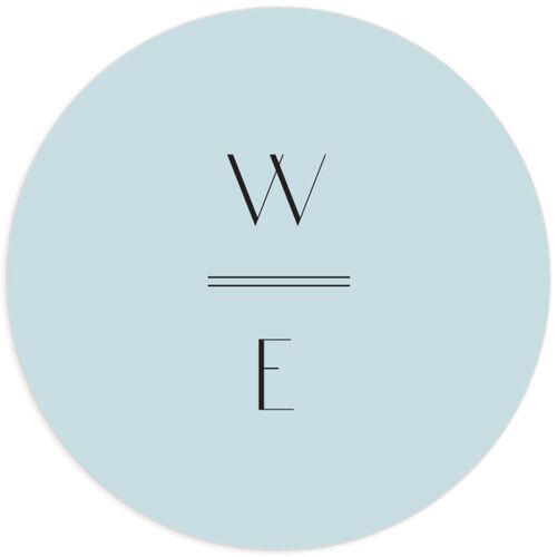 Watercolor Chicago Wedding Stickers - Regency Blue