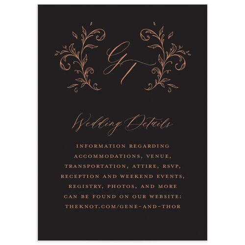 Dark Vintage Fantasy Wedding Enclosure Cards - Midnight