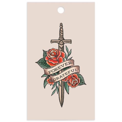 Til Death Tattoos Favor Gift Tags - Linen