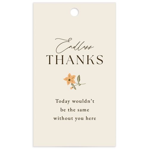 Flora Garden Border Favor Gift Tags - Olive